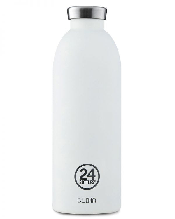24Bottles Trinkflasche Clima – 8,5 dl – Edelstahl, isoliert, Schraubverschluss – Ice White