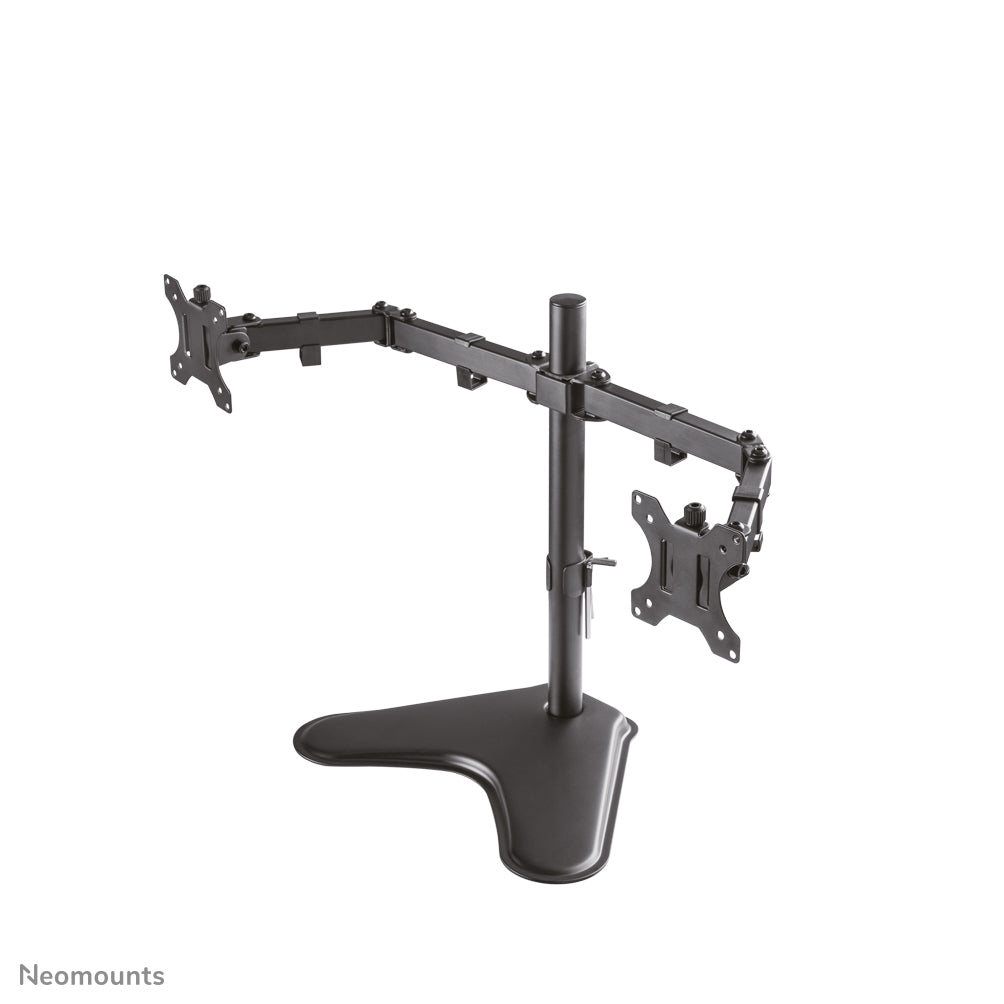 Neomounts D550DDBLACK – Tischhalterung, Dual, bis 32", VESA 75 × 75/100 × 100 mm, 16 kg, höhenverstellbar