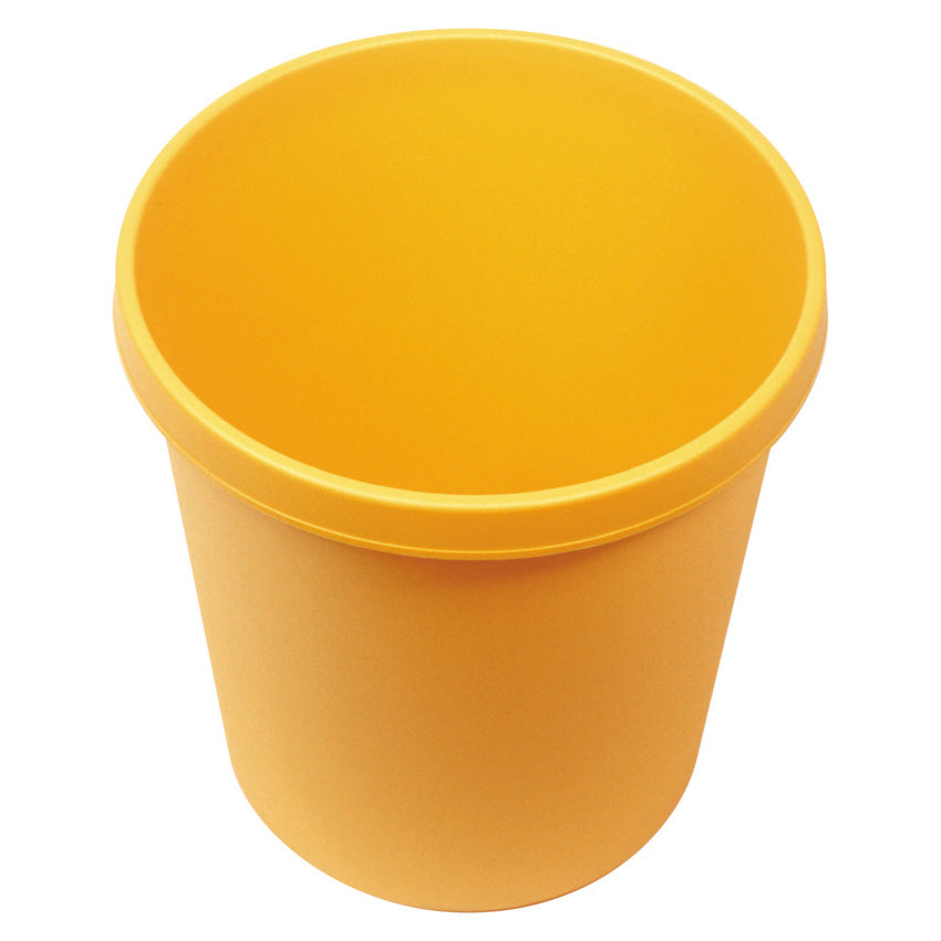 Helit Papierkorb the german – 30 l – Kunststoff, gelb – Ø 350 × H 410 mm