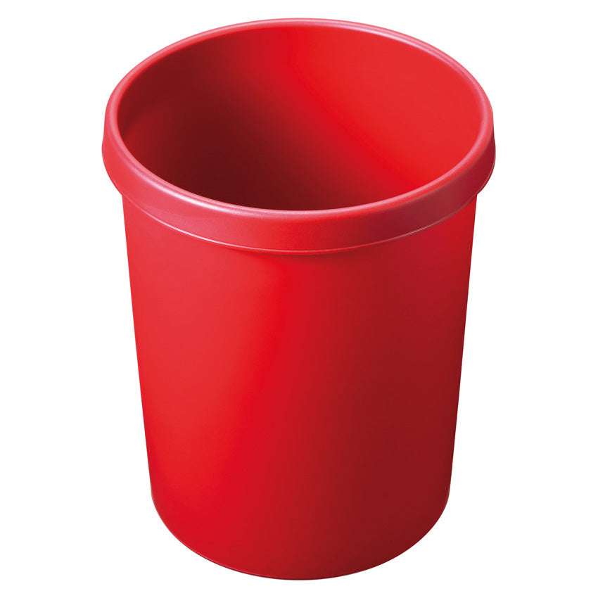 Helit Papierkorb the german – 45 l – Kunststoff, rot – Ø 390 × H 480 mm