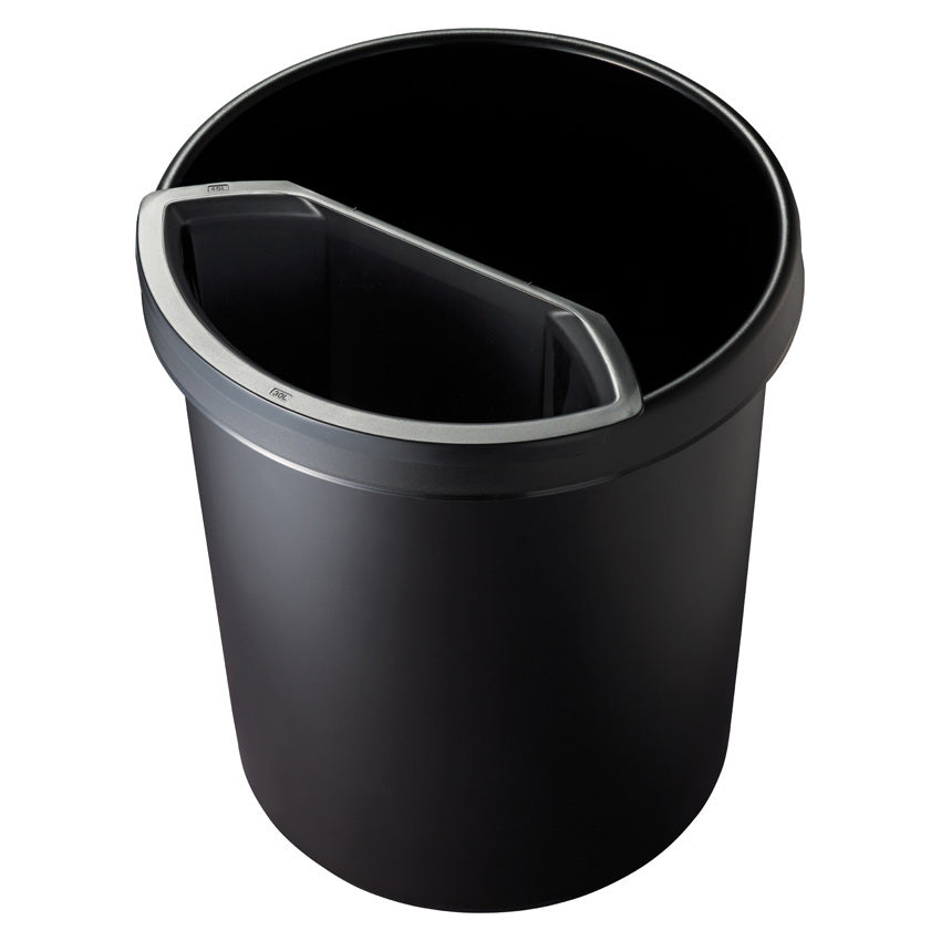 Helit Abfalleinsatz – 6 l – Kunststoff, Schwarz – B × H × T 315 × 295 × 150 mm – für H61061 & H61062