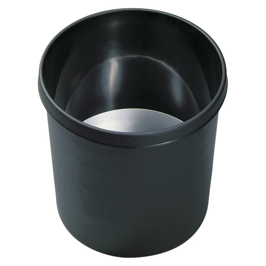 Helit Sicherheitspapierkorb – 12 l – Kunststoff, Schwarz – schwer entflammbar – Ø 267 × H 270 mm