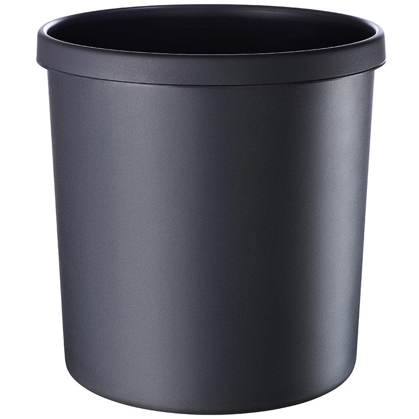 Helit Sicherheitspapierkorb – 18 l – Kunststoff, Schwarz – schwer entflammbar – Ø 295 × H 310 mm