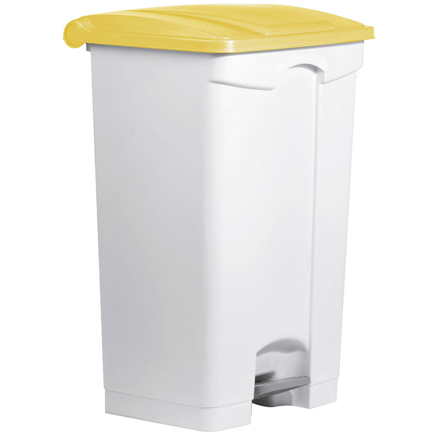Helit Abfallcontainer – 90 l – mit Deckel – Kunststoff, Weiss – B × H × T 500 × 830 × 410 mm