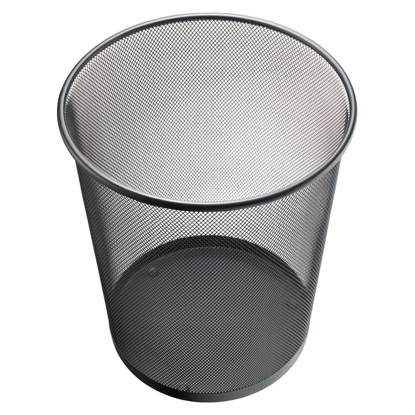 Helit Papierkorb The Circle Network Mesh – 23 l – Stahl, Schwarz – Ø 295 × H 350 mm