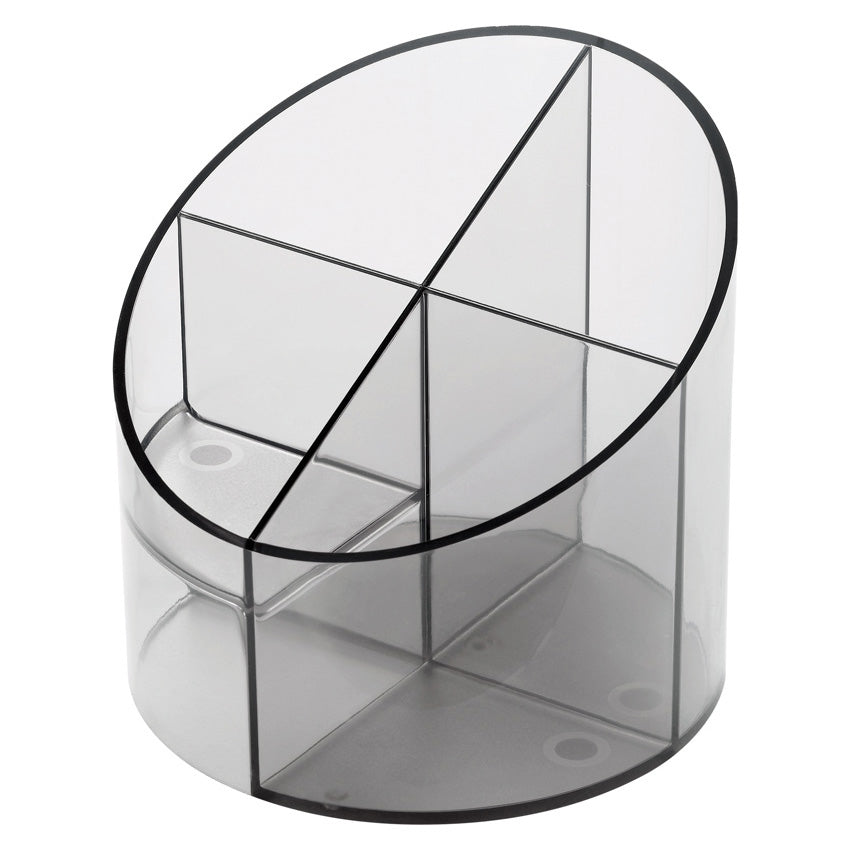 Helit Multiköcher – Kunststoff, grau transparent, 110 × 109 mm