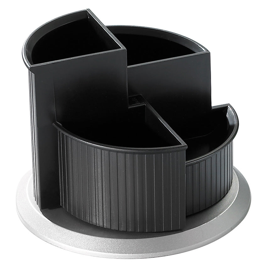 Helit Multiköcher – Kunststoff, schwarz, 140 × 112 mm
