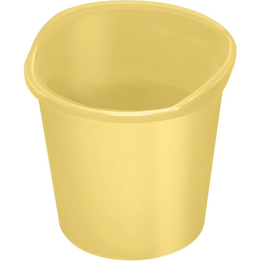 Helit Papierkorb the joy – 13 l – Kunststoff, gelb – Ø 280 × H 300 mm