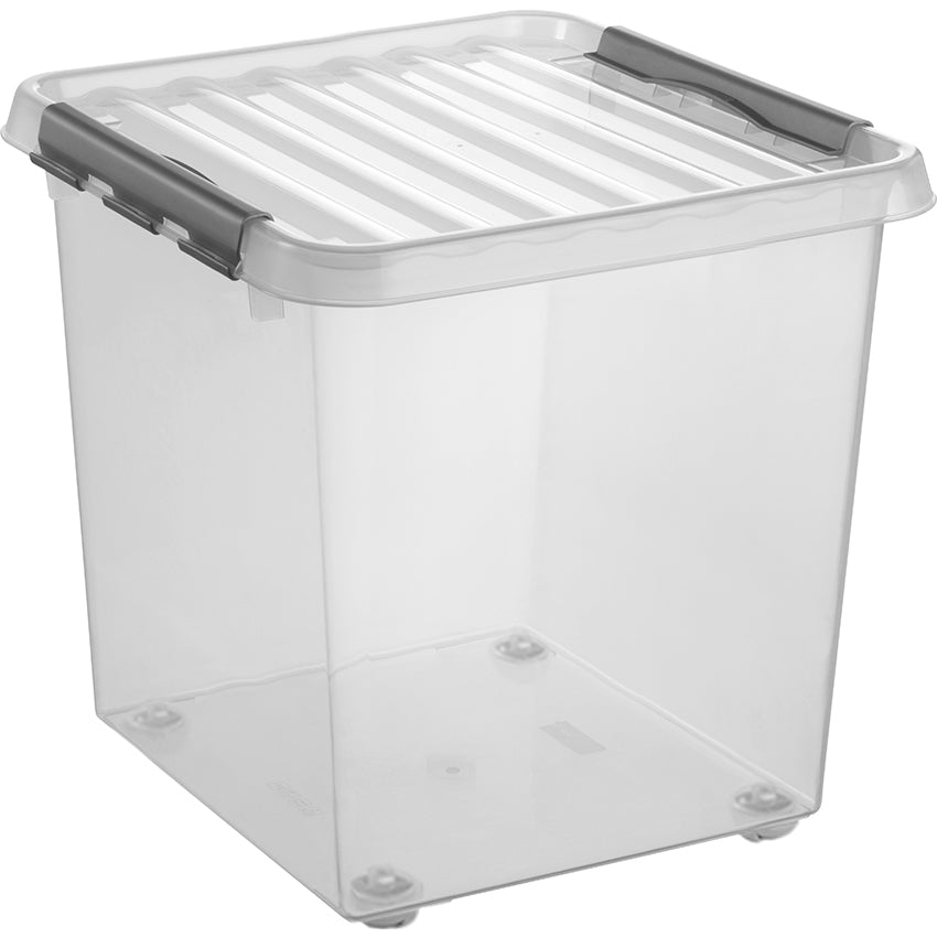 Helit Aufbewahrungsbox – Kunststoff, transparent, 40 × 40 × 40 cm