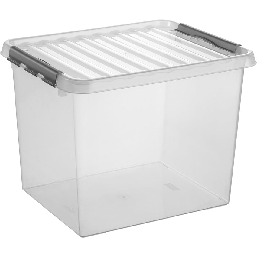 Helit Aufbewahrungsbox the q-line – Polypropylen, Transparent, 50 × 38 × 40 cm