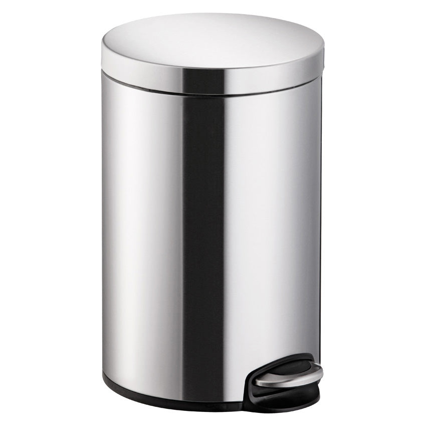 Helit Papierkorb – 12 l – Edelstahl – Ø 245 × H 405 mm