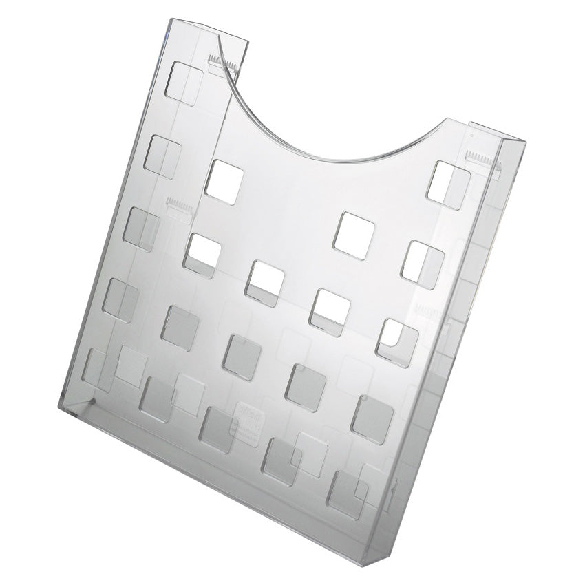 Helit Wandprospekthalter – Kunststoff, transparent, 240 × 263 mm – für A4-Dokumente