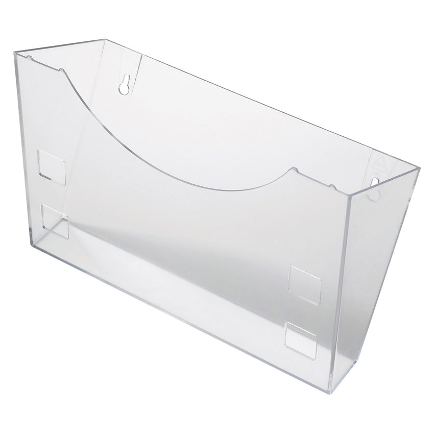 Helit Wandprospekthalter – 240 × 165 mm, transparent, für A4