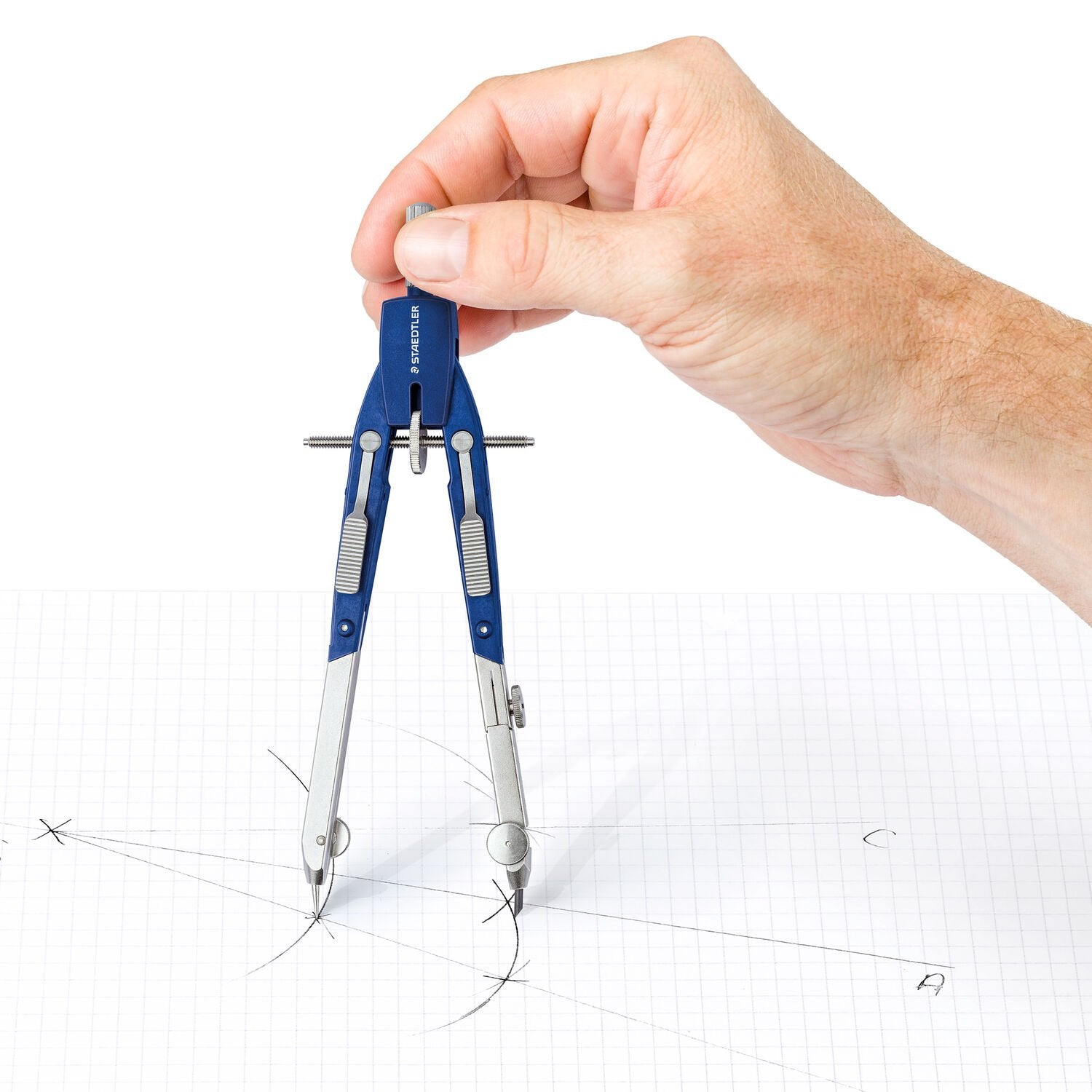 Staedtler Mars Comfort 552 Schnellverstellzirkel – Länge 170 mm, max. Kreis-Ø 58,5 cm