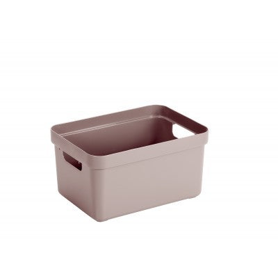 Sunware Sigma home Aufbewahrungsbox 5 L (mit Deckel) – Kunststoff – Rosa – mit Griffen – 175 × 122 × 252 mm
