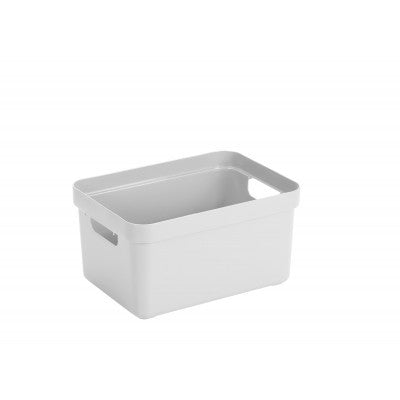 Sunware Aufbewahrungsbox 5 L (mit Deckel) – Kunststoff – Weiss – mit Griff – 175 × 122 × 252 mm