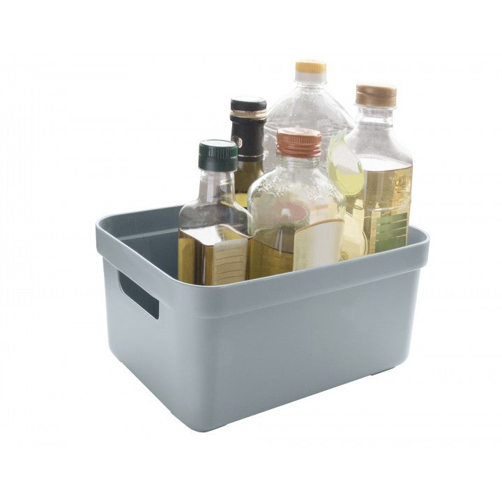 Sunware Aufbewahrungsbox 5 L (mit Deckel) – Kunststoff – Grau – 175 × 122 × 252 mm