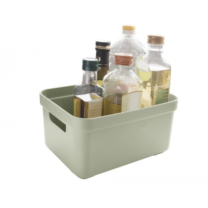 Sunware Aufbewahrungsbox 5 L (mit Deckel) – Kunststoff – Hellgrün – mit Griff – 175 × 122 × 252 mm