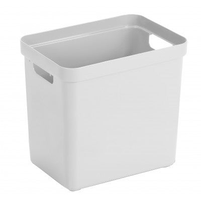Sunware Aufbewahrungsbox 25 L (mit Deckel) – Kunststoff – Weiss – mit Griffen – 255 × 363 × 355 mm