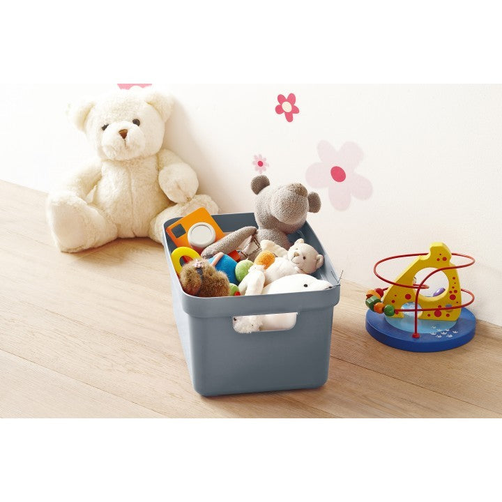 Sunware Aufbewahrungsbox 13 L (mit Deckel) – Kunststoff – Grau – mit Griffen – 255 × 183 × 355 mm