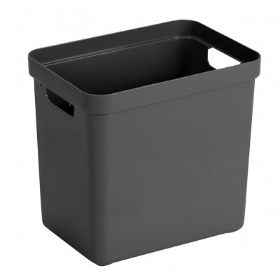 Sunware Aufbewahrungsbox 25 L (mit Deckel) – Kunststoff – Schwarz – 255 × 363 × 355 mm