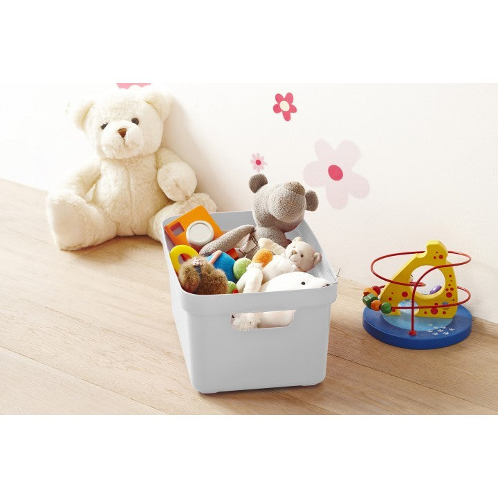 Sunware Aufbewahrungsbox 13 L (mit Deckel) – Kunststoff – Weiss – mit Griffen – 255 × 183 × 355 mm