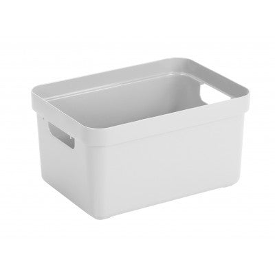 Sunware Aufbewahrungsbox 13 L (mit Deckel) – Kunststoff – Weiss – mit Griffen – 255 × 183 × 355 mm