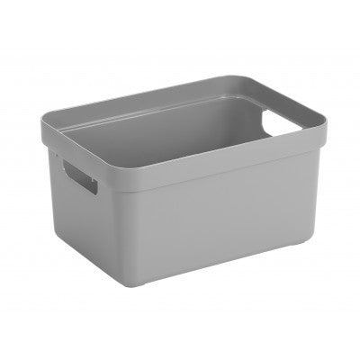 Sunware Aufbewahrungsbox 13 L (mit Deckel) – Kunststoff – Hellgrau – 255 × 183 × 355 mm