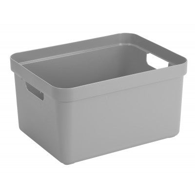 Sunware Aufbewahrungsbox 32 l (mit Deckel) – Kunststoff – hellgrau – 355 × 243 × 455 mm