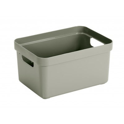Sunware Aufbewahrungsbox 13 L (mit Deckel) – Kunststoff – Hellgrün – mit Griffen – 255 × 183 × 355 mm