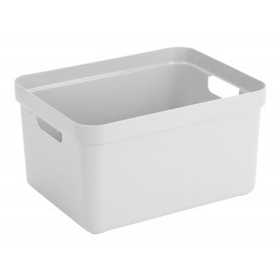 Sunware Aufbewahrungsbox 32 L (mit Deckel) – Kunststoff – Weiss – mit Griffen – 355 × 243 × 455 mm