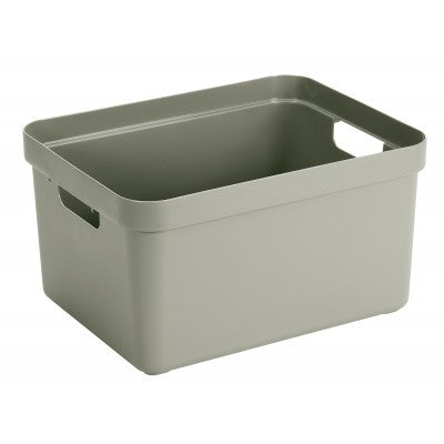 Sunware Sigma Home Aufbewahrungsbox 32 L (mit Deckel) – Kunststoff – Hellgrün – Griffe – 355 × 243 × 455 mm