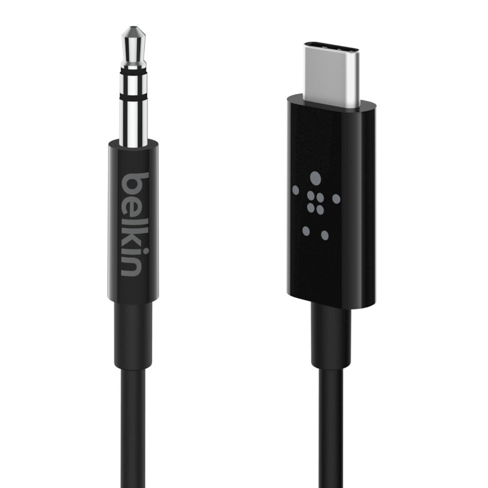 Belkin Audio-Adapterkabel USB-C (Stecker) auf 3,5 mm Klinke (Buchse) – 0,9 m, schwarz