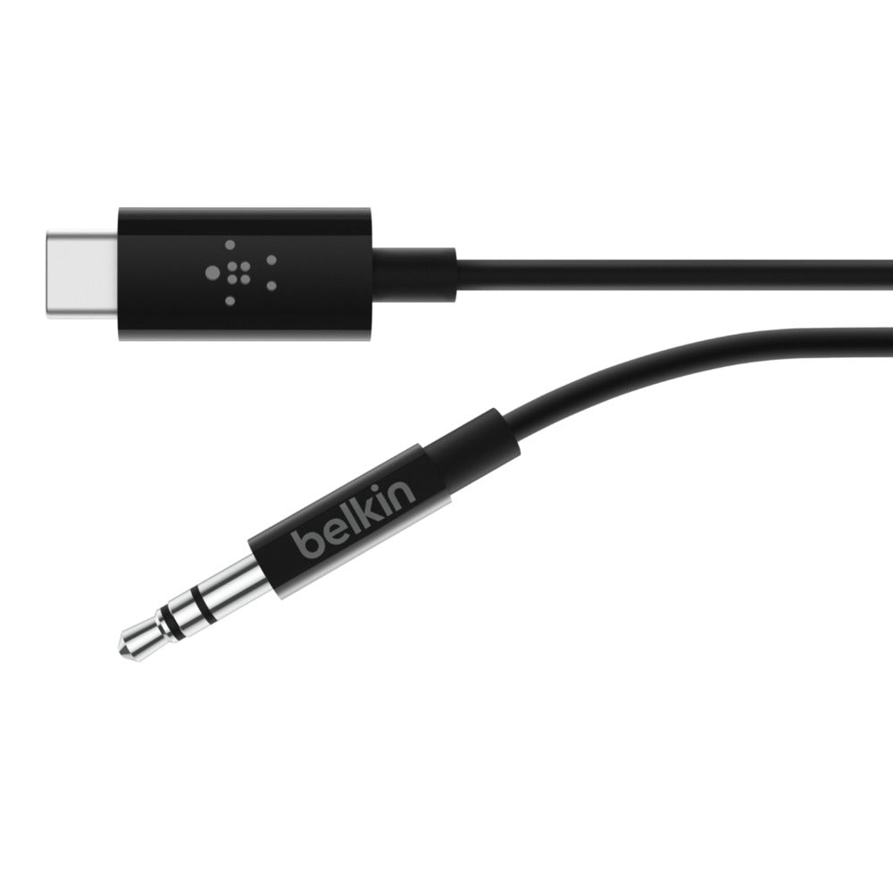 Belkin Audio-Adapterkabel USB-C (Stecker) auf 3,5 mm Klinke (Buchse) – 0,9 m, schwarz