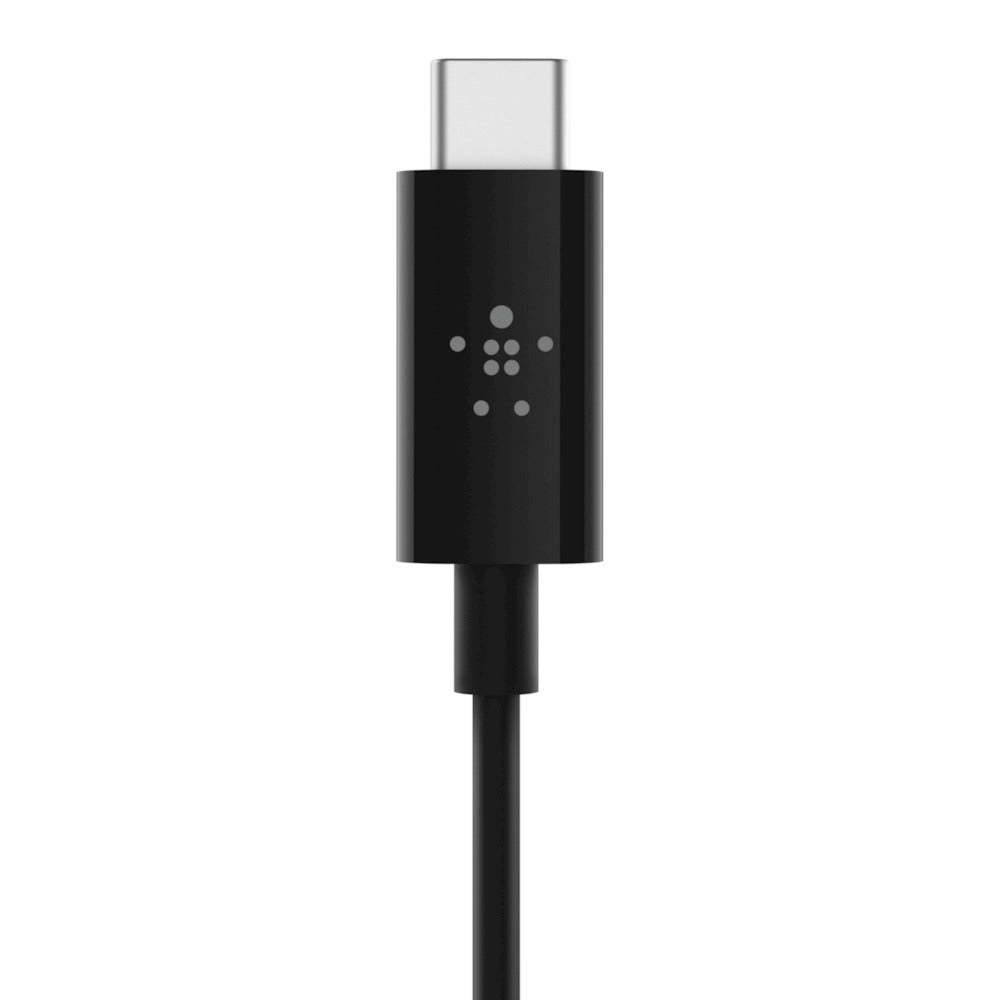 Belkin Audio-Adapterkabel USB-C (Stecker) auf 3,5 mm Klinke (Buchse) – 0,9 m, schwarz