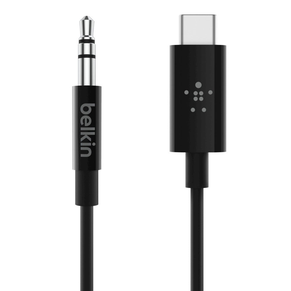 Belkin Audio-Adapterkabel USB-C (Stecker) auf 3,5 mm Klinke (Buchse) – 0,9 m, schwarz