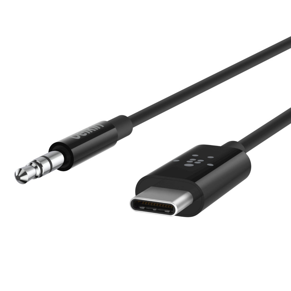 Belkin Audio-Adapterkabel USB-C (Stecker) auf 3,5 mm Klinke (Buchse) – 0,9 m, schwarz