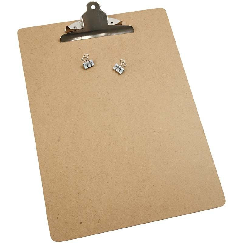 Creativ Company Klemmbrett 320 × 470 mm – braun – mit Metallklemme