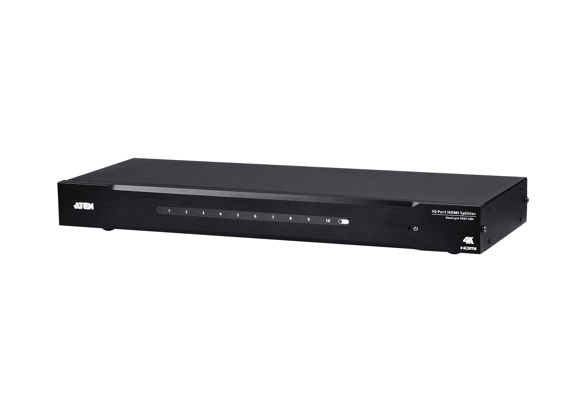 ATEN HDMI-Splitter – 4K UHD, 10x HDMI, HDMI 1.4 – Schwarz, Metall