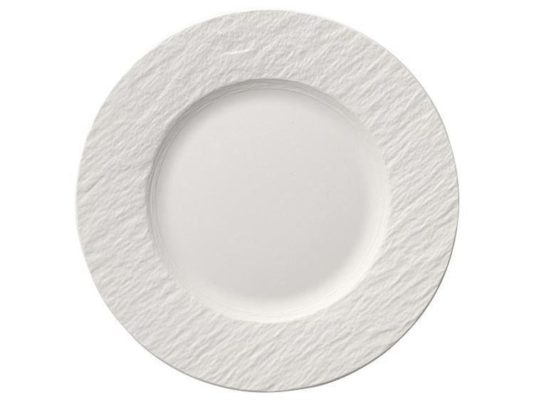 Villeroy & Boch Manufacture Rock Frühstücksteller – Porzellan, weiss, 6 Stück