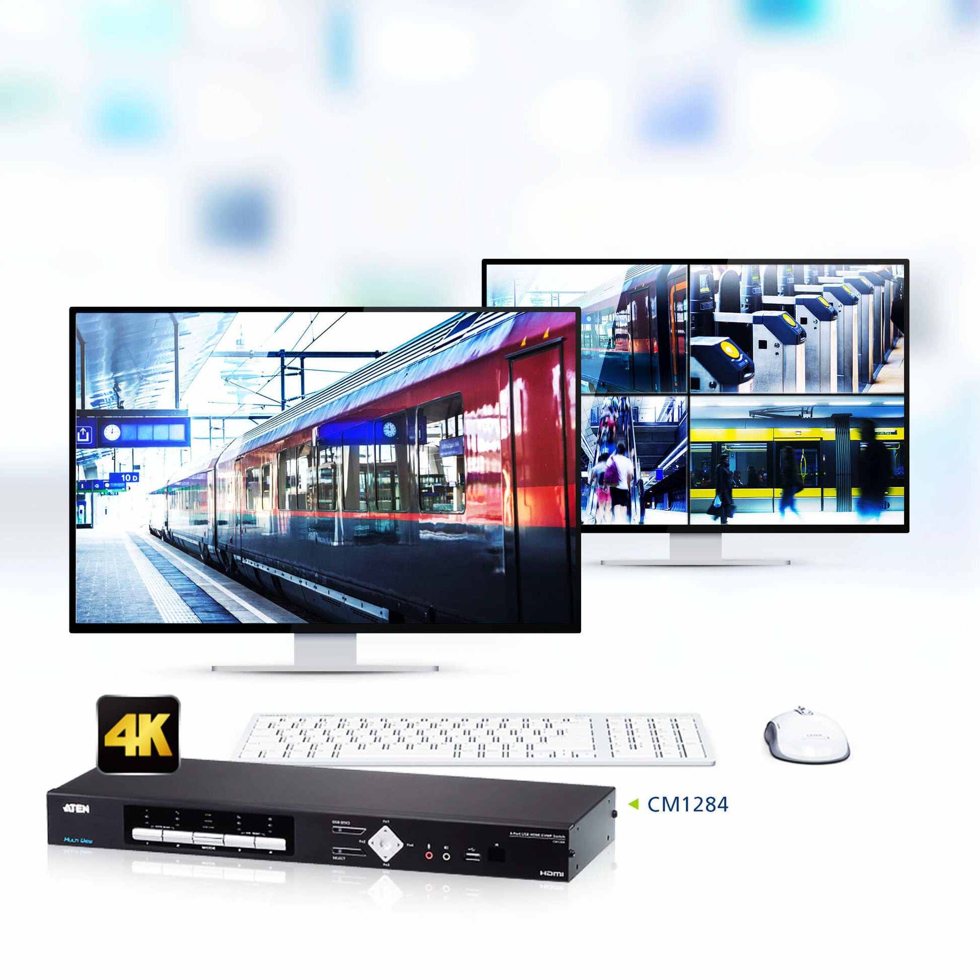 ATEN CM1284 – KVM-Switch – 4-Port, HDMI – 4096 × 2160 @ 30 Hz, Audio