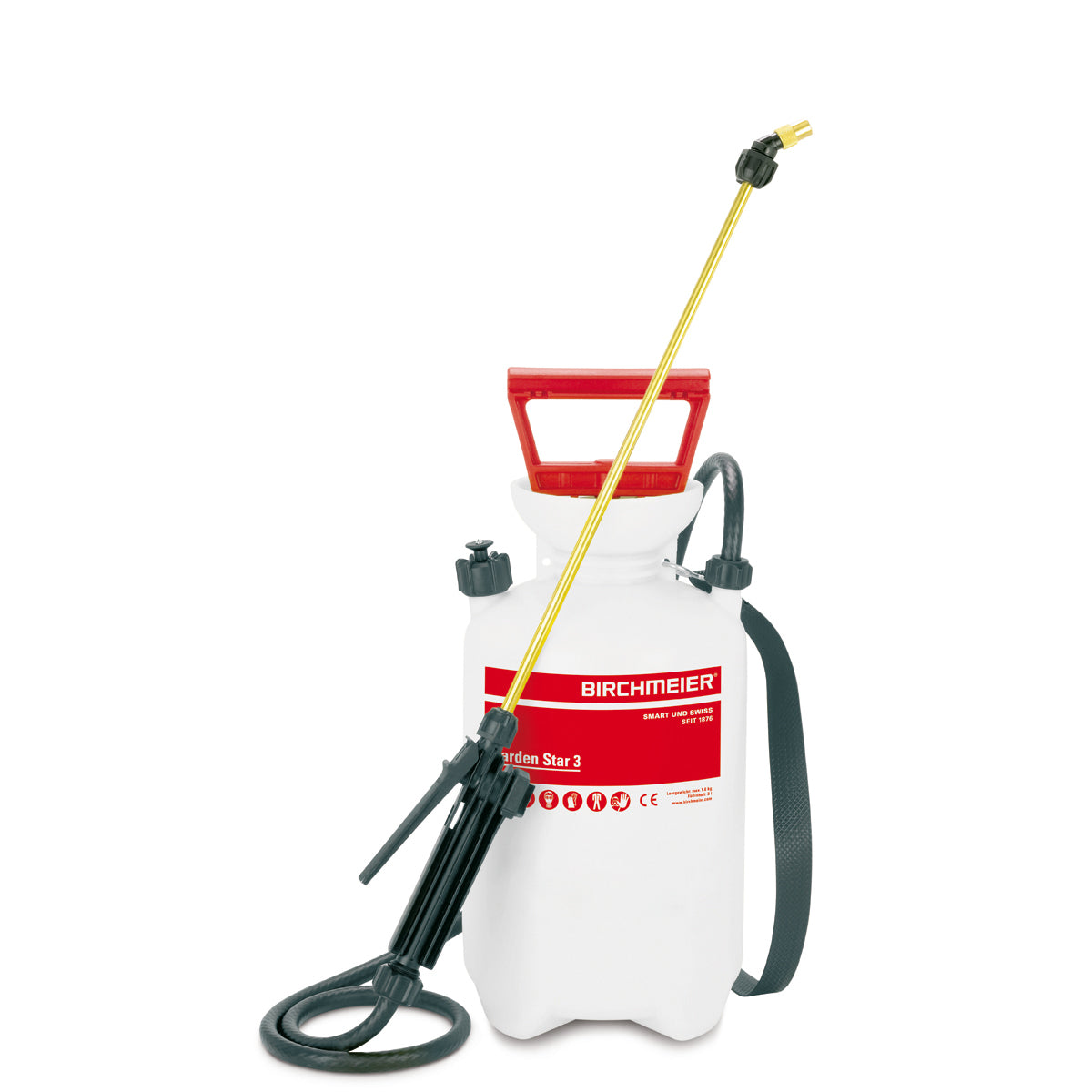 Birchmeier Drucksprühgerät Garden Star 3 – 3 l – 17,7 × 41,5 cm – weiss