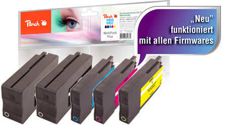 Peach Tintenpatronen-Multipack 950/951, kompatibel – für HP OfficeJet Pro 251/276/8600 und andere