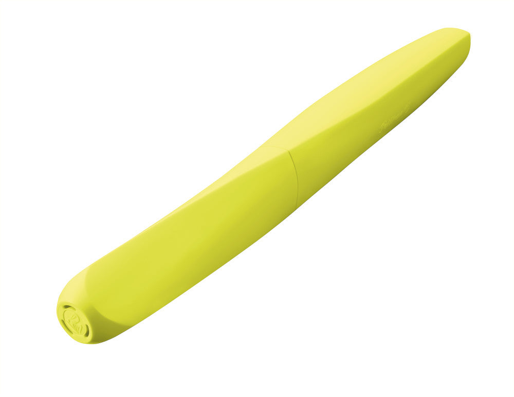 Pelikan Twist – Federspitze M – für Rechts- & Linkshänder – Neongelb, Blau – Patronen