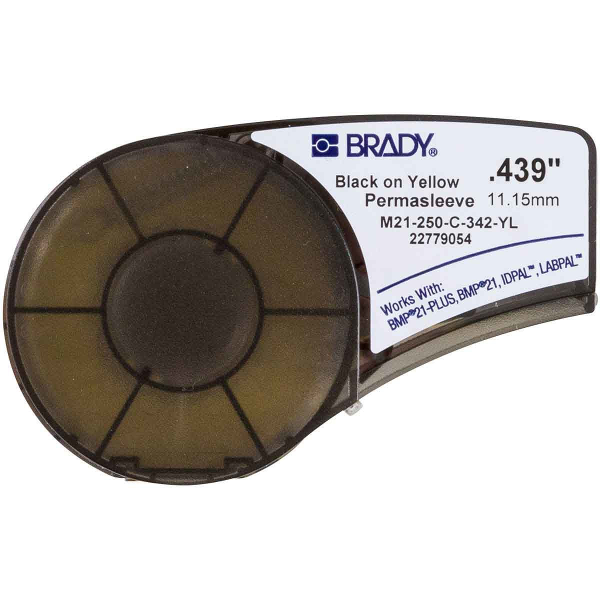 Brady PermaSleeve – Schrumpfschlauch 11 × 2,10 m – Polyolefin, Gelb – für BMP21-PLUS, BMP21, IDPAL