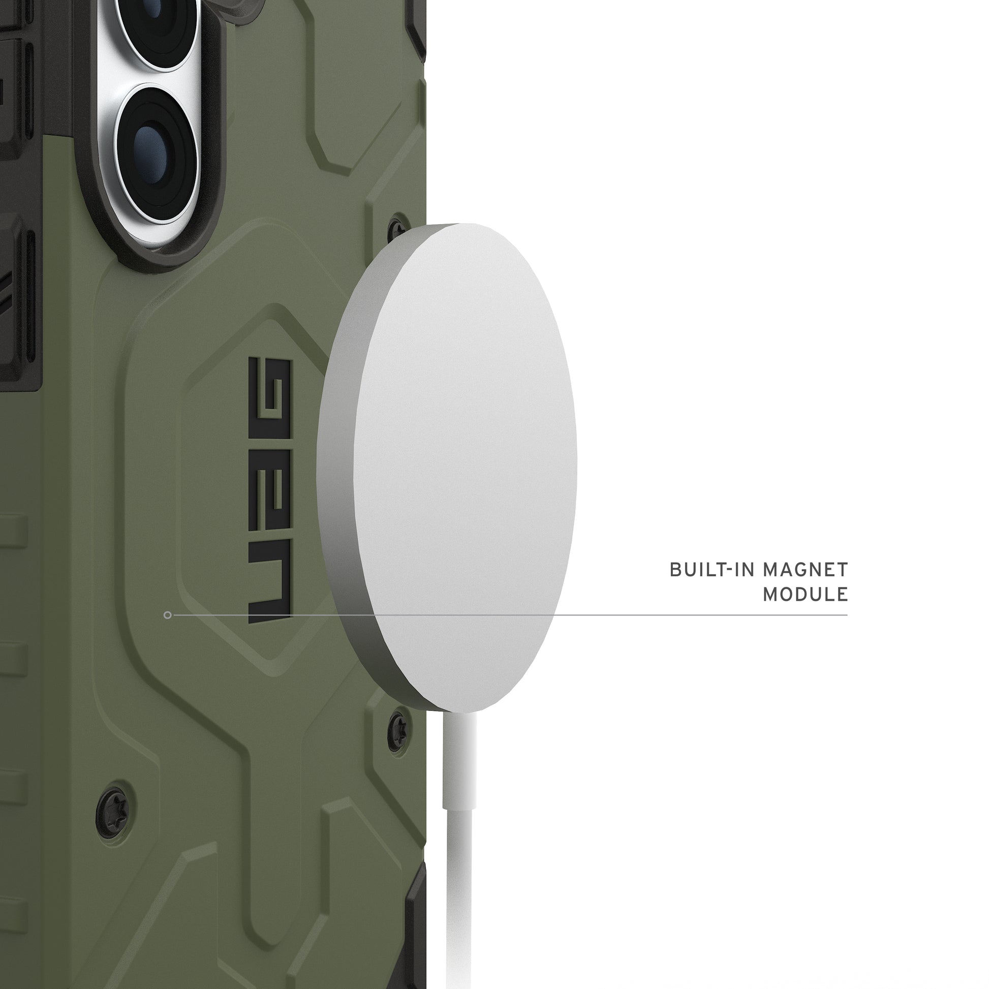 Urban Armor Gear UAG Pathfinder – Rückcover – für Samsung Galaxy S26+ – MagSafe, PC, Olive