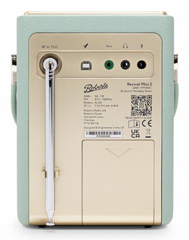 Roberts Radio Roberts Revival Mini 2 – DAB-/Internetradio – Portabel – UKW, Bluetooth – Himmelblau