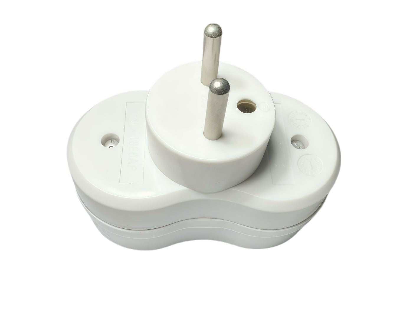 Microconnect MC-PLUGOOEU1+2FRW Reiseadapter EU zu FR (Typ E) – 2× Typ E Dose, Ein-/Aus-Schalter – Weiss