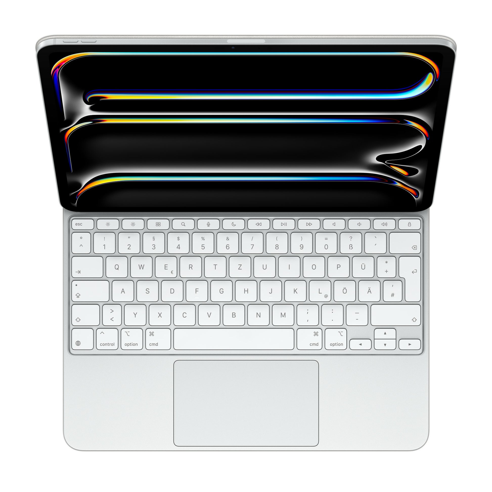 Apple Magic Keyboard – Tastatur, DE-Layout (DE), mit Touchpad, Weiss – für iPad Pro 13" (M5)