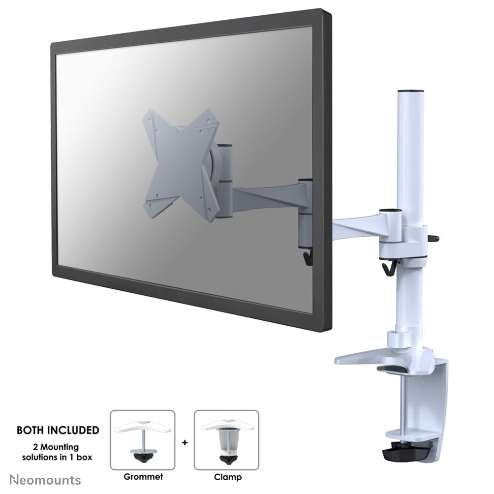 Neomounts FPMA D1330WHITE – Tischhalterung, 1, bis 30", 9 kg, drehbar, weiss